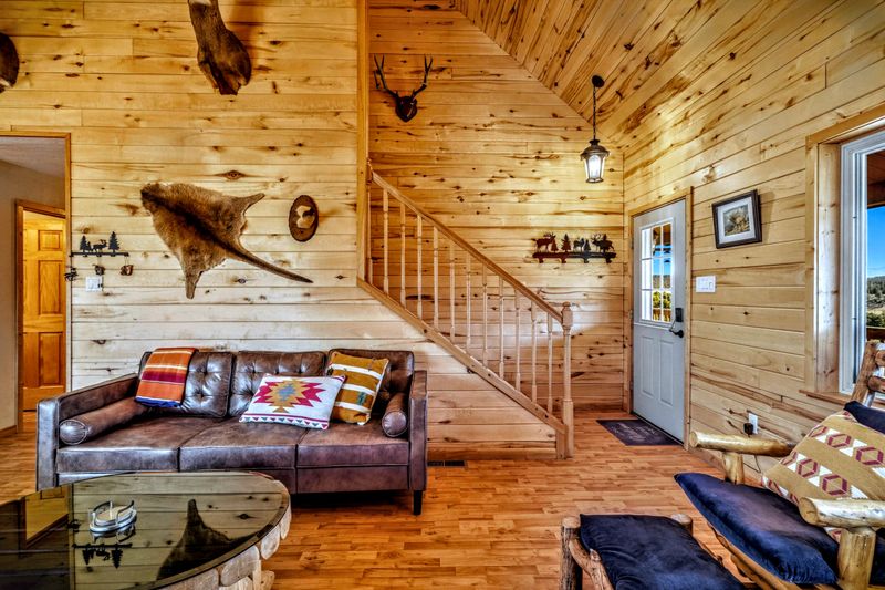 Living area · stair to loft
